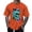 Z186 Orange, variant on Landzoo Halloween T Shirt For Men Skull Print Short Sleeve Crew Neck Shirt Party Cozy Soft Men Tees Size L Black