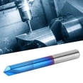thumbnail image 1 of End Mill 90 Degree Chamfer Chamfer End Mill Chamfer Router Bit End Mills 2 Flutes Cutter Carbide Chamfering Mill Blue Coating Chamfer End Mill Hand Tool, Chamfer Cutter End Mill, 1 of 7