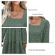 thumbnail image 5 of Vestido con escote cuadrado y mangas largas, detalle abullonado, color verde oliva, perfecto para la oficina o la fiesta, talla XL, 5 of 6