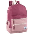 thumbnail image 2 of 24 Pack of Bulk Wholesale 17 Inch Multi Pocket Backpacks with 2 Front Zippered Accessory Pockets and Large Main Compartment for Travel and Commuting in Raspberry, 2 of 7
