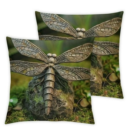 Garden Statue Dragonfly,Solar Dragonfly Decor for Outdoor,Resin Dragonfly Figurine with Solar Light for Patio,Balcony,Yard,Lawn Ornament,Perfect Garden Gift