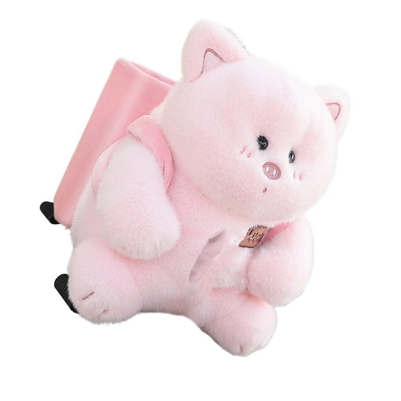 Car Tissue Holder with Car Garbage Can Elegant 2 in 1 Car Tissue Box Holder Cartoon Plush Trash Can Storage Box