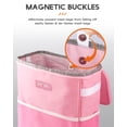 thumbnail image 5 of HOTOR Car Trash Can with Lid, Leak-Proof Car Garbage Can with Mesh Pockets, Car Accessories, 3 Gallons, Pink, 5 of 6