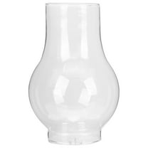 Glass Lamp Chimney for Oil Lamp with Transparent Glass Shade Replacement 2pcs