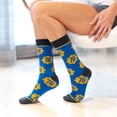 thumbnail image 5 of Fallout Collectibles | Blue & Yellow Crew Socks | BIOWORLD Fallout collection, 5 of 7