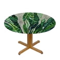 thumbnail image 3 of WYYP Foliage Lace Round Table Cover 100% Polyester Fiber Waterproof White, 3 of 8