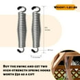thumbnail image 4 of Innovaze 4.5 Foot Outdoor Wood Porch Swing with Cup Holders, Adjustable Hanging Chains and Spring Hooks, 4 of 5