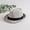 light grey, variant on Men Women Straw Fedora Hat Trilby Cuban Sun Cap Panama Short Brim Floral Summer
