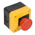thumbnail image 1 of Botón de Parada de Emergencia, Caja de Interruptor de Botón Pulsador de Apagado de Emergencia Tipo Hongo de 660v 10a, 1 No 1 NC, 1 of 7