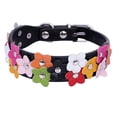 thumbnail image 1 of Collier Animal en Cuir Alliage Ajustable Fleur Collier Animal Chaîne de Cou Animal Décor Collier, Noir, m, 2.5x42cm, 1 of 7