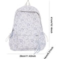 thumbnail image 2 of Floral School Backpack, Aesthetic Bag with Multi-pocket, Durable School Bookbag for College Travel, Style 1, 2 of 10