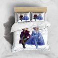 thumbnail image 3 of Juego de cama de tres piezas con estampado de dibujos animados de Disney Frozen Elsa y funda de almohada para niños o adultos, tamaño King, Queen, Full y Twin, 3 of 5
