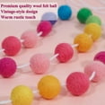thumbnail image 3 of Guirnalda de bolas de fieltro de colores Pride & Christmas, 60 pompones para decoración festiva, 3 of 6