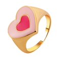 thumbnail image 1 of Anillos para mujer, regalos para mujer, moda para damas, doble corazón, dulce anillo de aleación con forma de corazón, joyería, 1 of 4