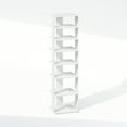 thumbnail image 2 of Furinno Compact 8-Tier Vertical Space Saving Free Standing Corner Shelf, Display Rack, White, 2 of 6
