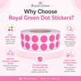 thumbnail image 5 of Royal Green Small Color-Coding Labels 0.375 inch Circular Sticker Roll 10mm in Pastel Pink - 3000 Pack, 5 of 5