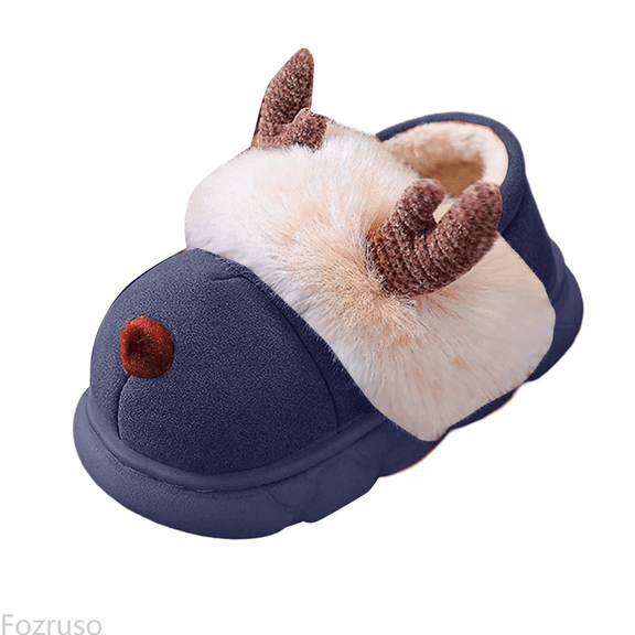 Fozruso Girls Slippers Cartoon Design With And Sole For Indoor Use Warm And Cozy Kids Slippers For Toddler And Child Comfort,Girls Soft Plush Slippers Sizes 8.5 Little Kid(2-2.5 Years)