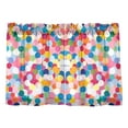 thumbnail image 7 of Yayeee Kitchen Curtains Tier Pair Light Filtering 27"x24" Rod Pocket Short Cafe Window Panel, Yellow Colorful Circles, 7 of 7