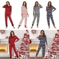 thumbnail image 3 of Pijamas navideños para mujeres y hombres, conjuntos de pijamas de manga larga, ropa de dormir suave, camiseta con pantalón largo informal, ropa de descanso, 3 of 4