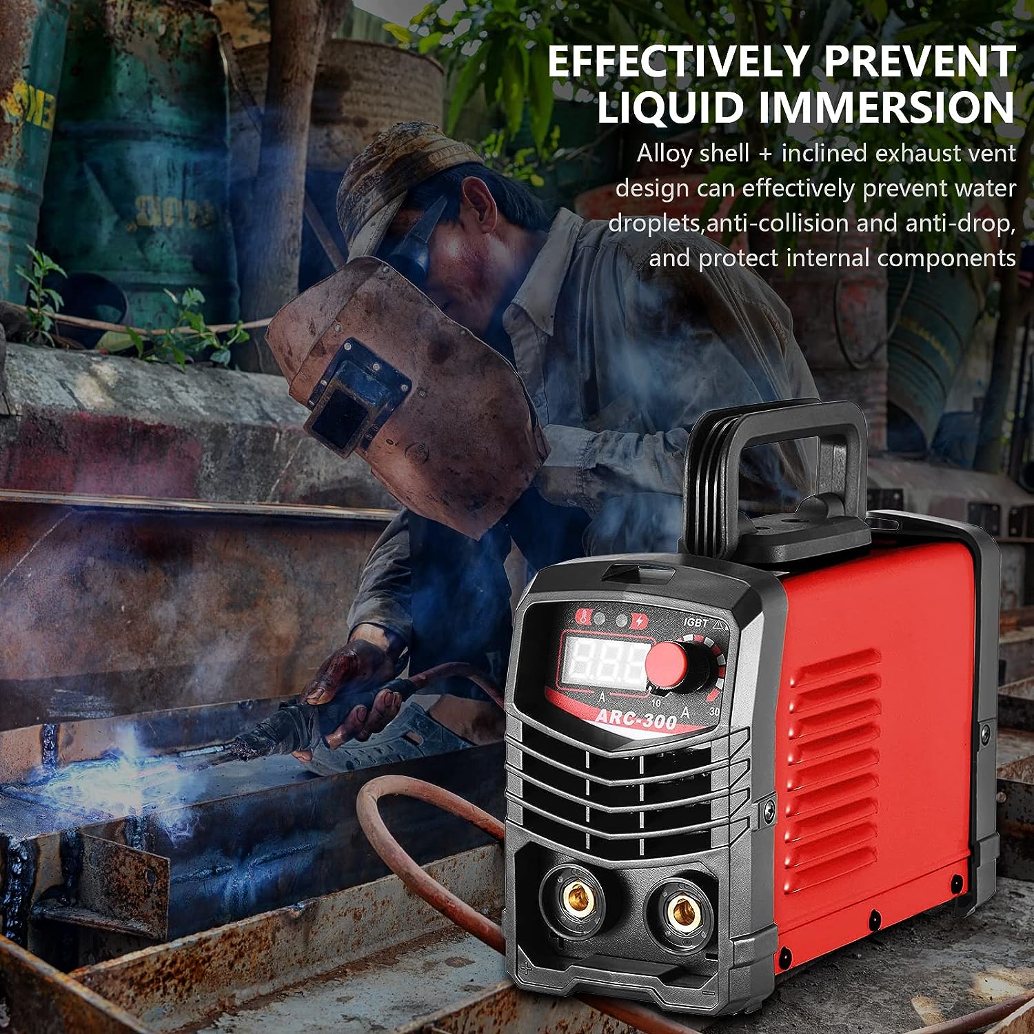 BIUBLE Welder 110V, 300A Portable AC Welder with Hot Start, Arc Force, Anti-Stick