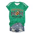 thumbnail image 5 of YDLCAFD T-Shirt Femme Décontracté Mode Imprimé Col Rond Manches Courtes Pull T-Shirt, 5 of 5