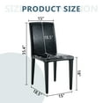 thumbnail image 4 of Cterwk 4 Pack PU Leather Dining Chair with Black Metal Legs, Modern Side Chair for Living Room, Dining Room, Home, Black, 4 of 11
