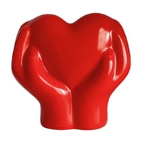 Hand Gesture Heart Statue Desk Figure Living Room Ornament Love Gesture Sculpture Resin Figurine Decor for Cabinet Coffee Bedroom,Valentines Day Gifts