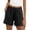 Black2, variant on Women's Satin Half Slip Shorts for Under Dresses Pettipants for Women Culottes Slip Shorts with Side Split Gray XXXL
