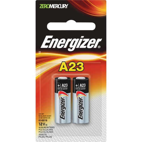 Energizer A23 Batteries, 2 Pack - For Multipurpose - 12 V DC - Alkaline Manganese Dioxide - 2 / Pack Energizer A23 Batteries, 2 Pack - For Multipurpose - 12 V DC - Alkaline Manganese Dioxide - 2 / Pack