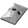thumbnail image 2 of Bell Housse de Porte-Lampe Rectangulaire à Triple Sortie Gris 5189-5 Résistant aux Intempéries, 2 of 3