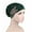 Green, variant on Women's Elegant Soft Velvet Turban Beanie with Beaded Flower Hat Chemo Cap Liner for Cancer Hair Loss Ladies