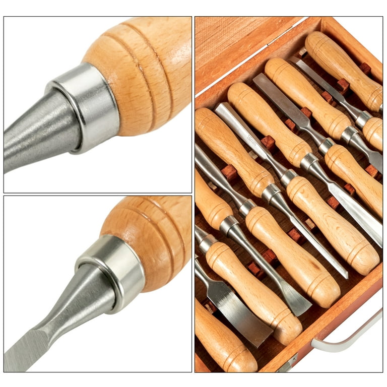 Edward Tools edward tools wood chisel set - 1, 3/4, 1/2 wood chisels for  woodworking, carpentry - professional or diy use - drop forged al
