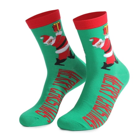 

Nokiwiqis Christmas Knee-high Stockings Autumn Unisex Mid-calf Length Socks