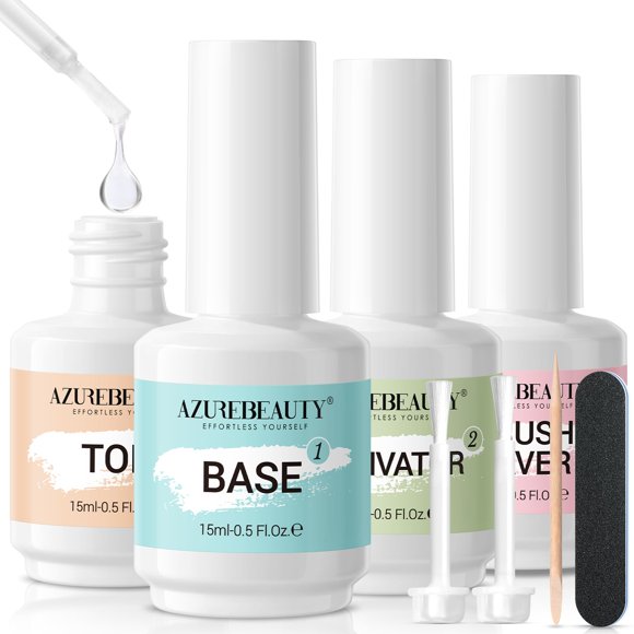 Set líquido para uñas en polvo AZUREBEAUTY, 15 ml/0.5 oz, 8 unidades