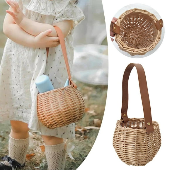 Home Textile Storage for kids and family spaces crafted wicker with handle for garden photos and cozy home use