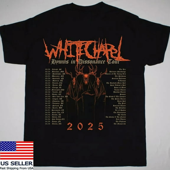 Whitechapel Band 2025 North American Tour T Shirt Full Size S-5XL II2137