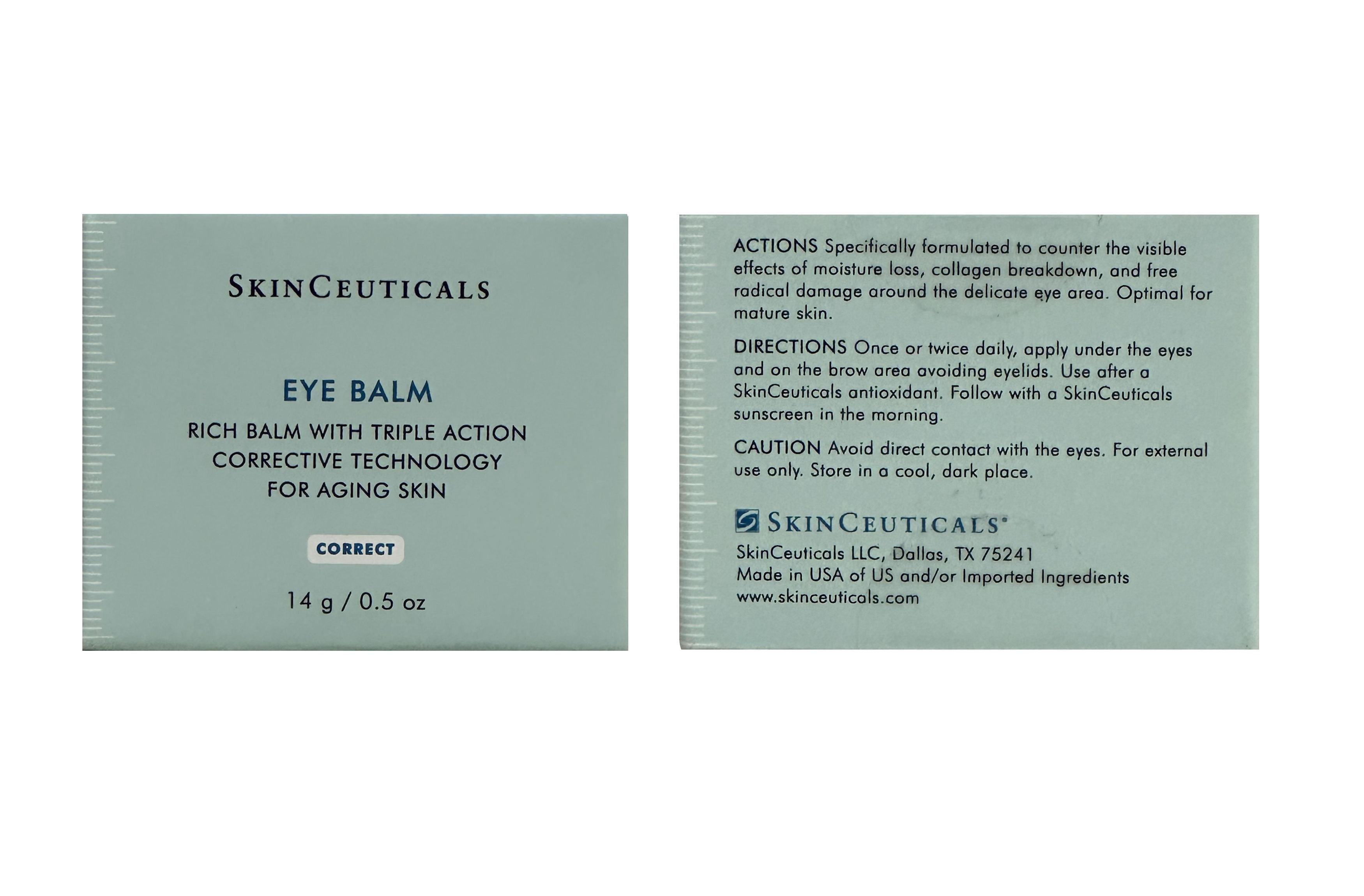 Skinceuticals Eye Balm Rehabilitative Emollient For Aging Skin 0.5 fl oz (15ml)