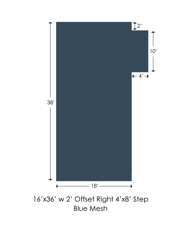 WaterWarden Inground Pool Safety Cover Rectangle, Fits 16' x 36'+4' x 8', 2 Foot Offset Right, UL Classified to ASTM F1346