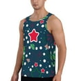 thumbnail image 2 of Daiia Christmas Printed Men's Quick Dry Fit Muscle Tank Top Slim-Fit Tank Workout Tank Top Lightweight Sports Tank Top-3X-Large, 2 of 7