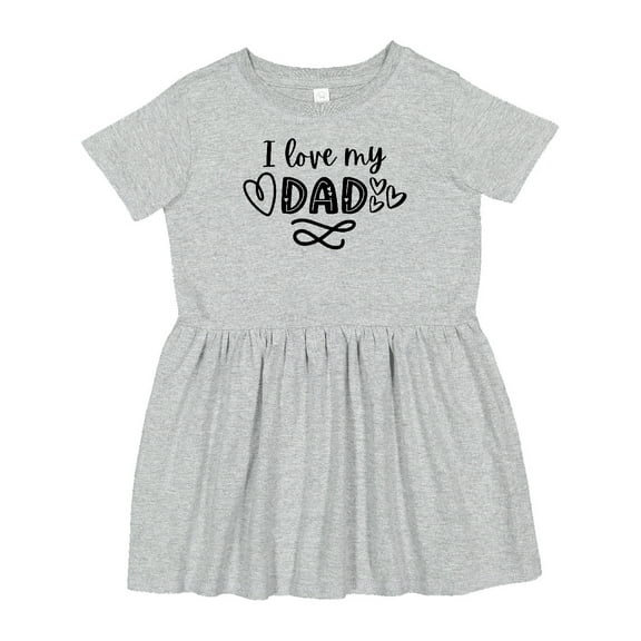 Inktastic I Love My Dad with Hearts Girls Toddler Dress