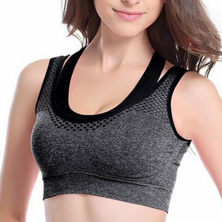 Racerback Bra, Girls Sports Bra, Racerback Sports Bras for Women, Seamless  High Impact Support for Yoga Gym Workout Fitness, Sports Activewear Bra  Double Layer Seamless Pullover 