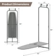thumbnail image 3 of Costway Space-Saving Over the Door Ironing Board with  Iron Holder & Cotton Cover Gray Gray, 3 of 10