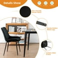 thumbnail image 3 of XINMICS Black Dining Chairs Set of 2 Modern Velvet Dining Room Chairs, 3 of 8
