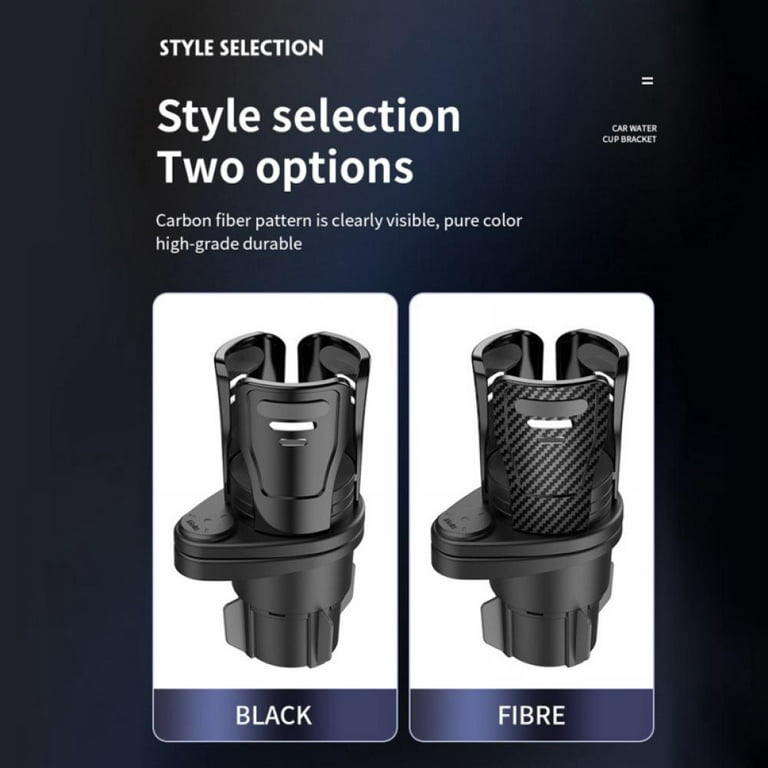 Unique Bargains Car Cup Holder Expander Divided Two Adjustable Car Cup  Adapter Organizer Black 1pcs : Target