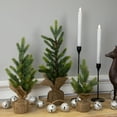 thumbnail image 2 of Northlight Mini Christmas Pine Artificial Christmas Trees with Burlap Base - 18" - Set of 3, 2 of 5