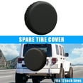thumbnail image 2 of Unique Bargains Universal 190T Polyester Spare Tire Cover for Jeep Trailer RV SUV Truck Wheel Black-17 Inch, 2 of 6