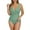 Green, variant on 2025 Women's Ruched Push Up Swimsuit - Design, Adjustable Straps, Padded Bikini with Moderate Coverage