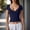 Blue, variant on Women Slim Fit V Neck TShirt Casual Solid Color Base Layer Top Soft Stretch Short Sleeve Undershirt Lightweight Summer Fashion Tee Ladies Basic