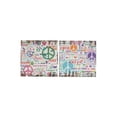 thumbnail image 2 of Benzara Distressed Wooden Wall Plaques With Colorful Doodles, Set of 2, 2 of 2