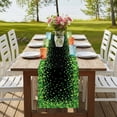 thumbnail image 4 of Table Runners 72 Inches Long Dress Scarves, St. Patrick's Day Farmhouse Kitchen Table Runner, Coffee Tablerunners, Spring Lucky Shamrocks Leaves Black 18x72 Inch, 4 of 9